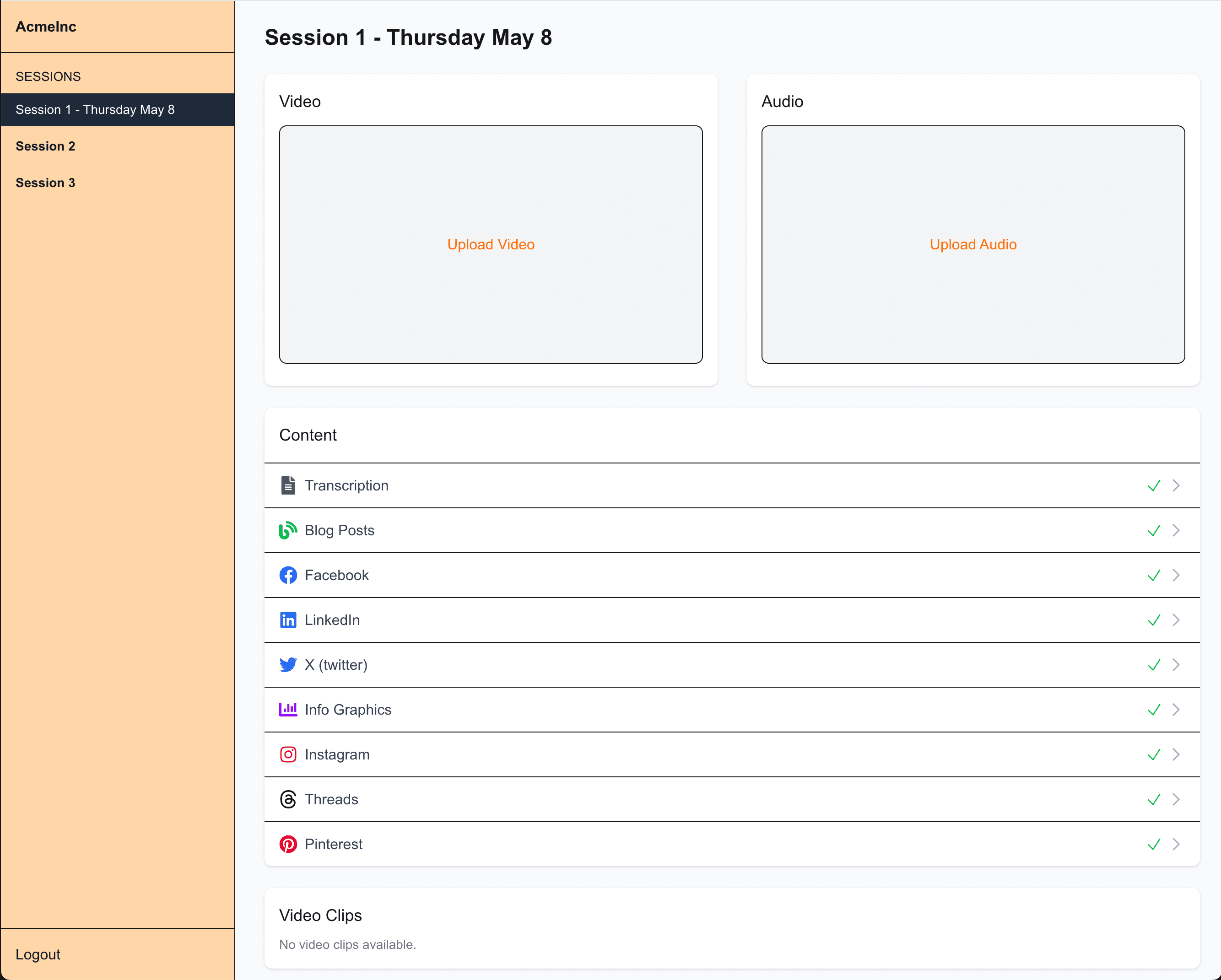 WeRecord Dashboard